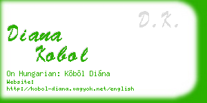 diana kobol business card